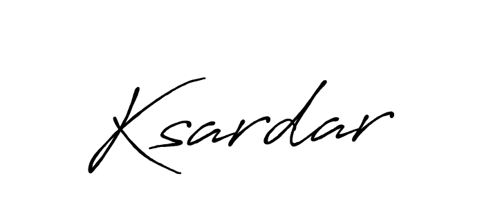 Create a beautiful signature design for name Ksardar. With this signature (Antro_Vectra_Bolder) fonts, you can make a handwritten signature for free. Ksardar signature style 7 images and pictures png