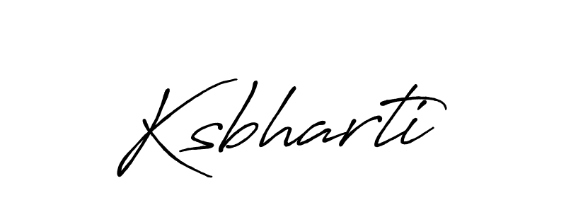 How to make Ksbharti name signature. Use Antro_Vectra_Bolder style for creating short signs online. This is the latest handwritten sign. Ksbharti signature style 7 images and pictures png