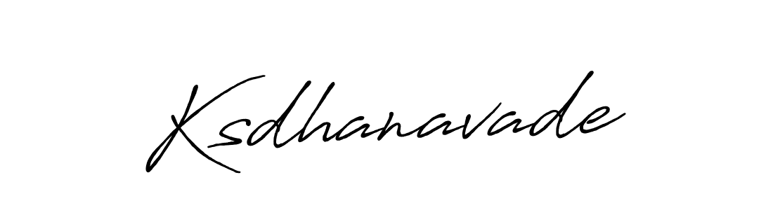 How to make Ksdhanavade name signature. Use Antro_Vectra_Bolder style for creating short signs online. This is the latest handwritten sign. Ksdhanavade signature style 7 images and pictures png