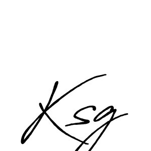 Make a beautiful signature design for name Ksg. With this signature (Antro_Vectra_Bolder) style, you can create a handwritten signature for free. Ksg signature style 7 images and pictures png