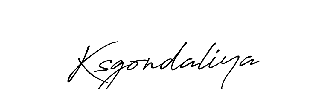 Use a signature maker to create a handwritten signature online. With this signature software, you can design (Antro_Vectra_Bolder) your own signature for name Ksgondaliya. Ksgondaliya signature style 7 images and pictures png