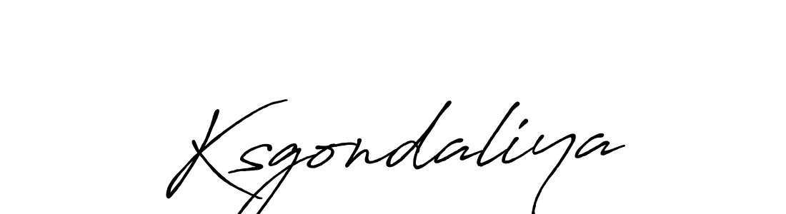 Ksgondaliya stylish signature style. Best Handwritten Sign (Antro_Vectra_Bolder) for my name. Handwritten Signature Collection Ideas for my name Ksgondaliya. Ksgondaliya signature style 7 images and pictures png