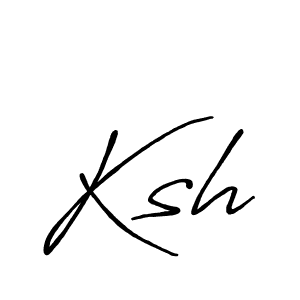 How to make Ksh name signature. Use Antro_Vectra_Bolder style for creating short signs online. This is the latest handwritten sign. Ksh signature style 7 images and pictures png