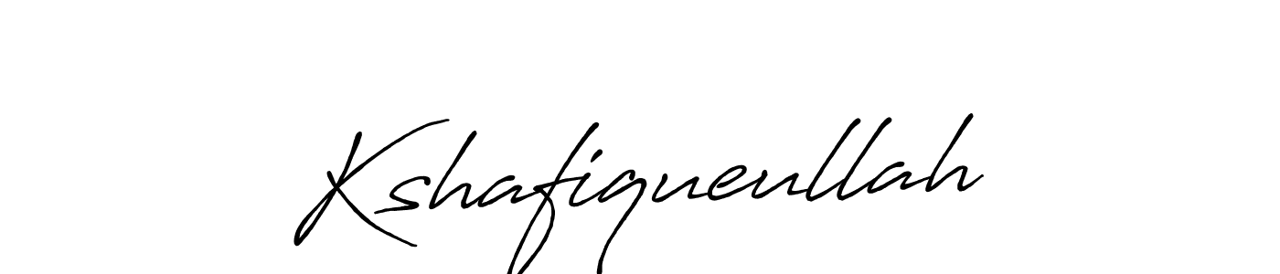 Make a beautiful signature design for name Kshafiqueullah. With this signature (Antro_Vectra_Bolder) style, you can create a handwritten signature for free. Kshafiqueullah signature style 7 images and pictures png