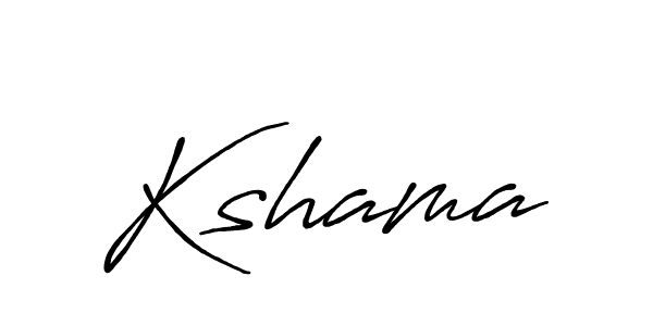 Create a beautiful signature design for name Kshama. With this signature (Antro_Vectra_Bolder) fonts, you can make a handwritten signature for free. Kshama signature style 7 images and pictures png