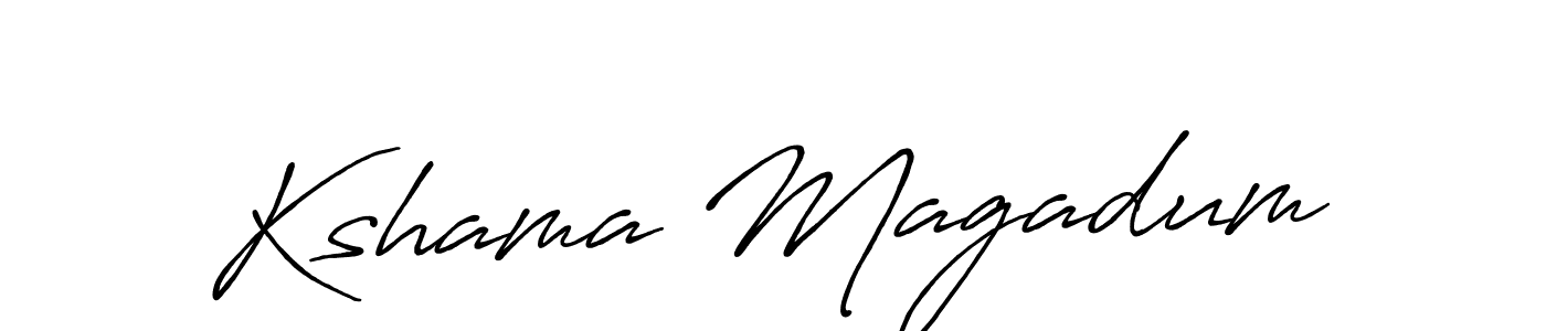 Similarly Antro_Vectra_Bolder is the best handwritten signature design. Signature creator online .You can use it as an online autograph creator for name Kshama Magadum. Kshama Magadum signature style 7 images and pictures png