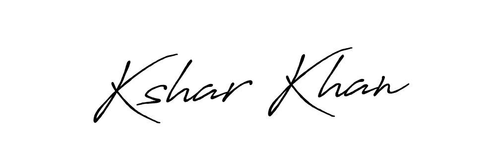 Use a signature maker to create a handwritten signature online. With this signature software, you can design (Antro_Vectra_Bolder) your own signature for name Kshar Khan. Kshar Khan signature style 7 images and pictures png