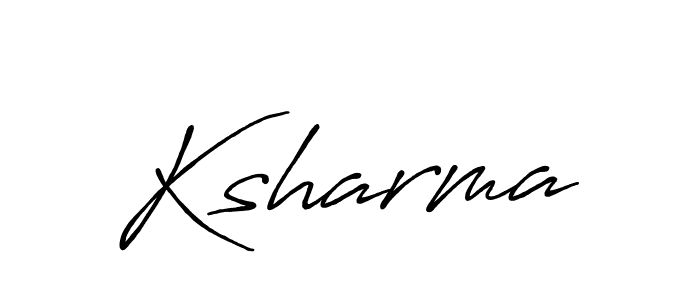 How to make Ksharma name signature. Use Antro_Vectra_Bolder style for creating short signs online. This is the latest handwritten sign. Ksharma signature style 7 images and pictures png