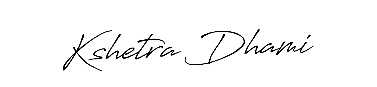 Make a beautiful signature design for name Kshetra Dhami. With this signature (Antro_Vectra_Bolder) style, you can create a handwritten signature for free. Kshetra Dhami signature style 7 images and pictures png