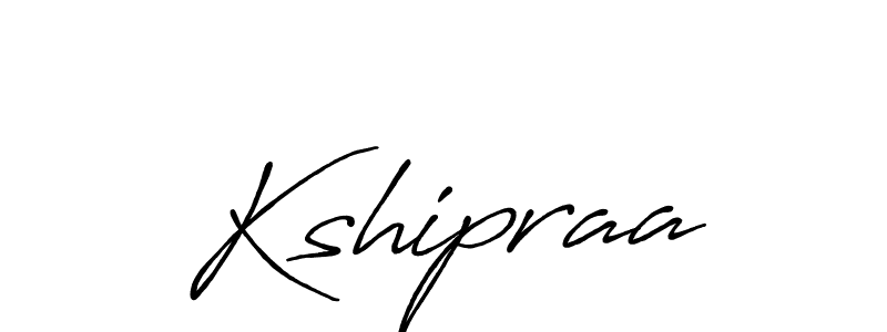 Create a beautiful signature design for name Kshipraa. With this signature (Antro_Vectra_Bolder) fonts, you can make a handwritten signature for free. Kshipraa signature style 7 images and pictures png