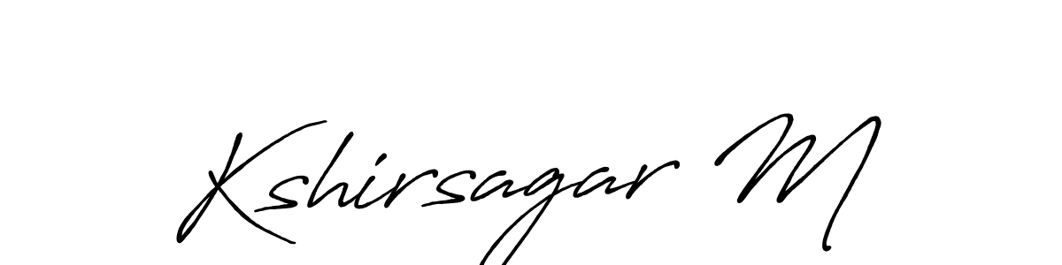 How to make Kshirsagar M name signature. Use Antro_Vectra_Bolder style for creating short signs online. This is the latest handwritten sign. Kshirsagar M signature style 7 images and pictures png