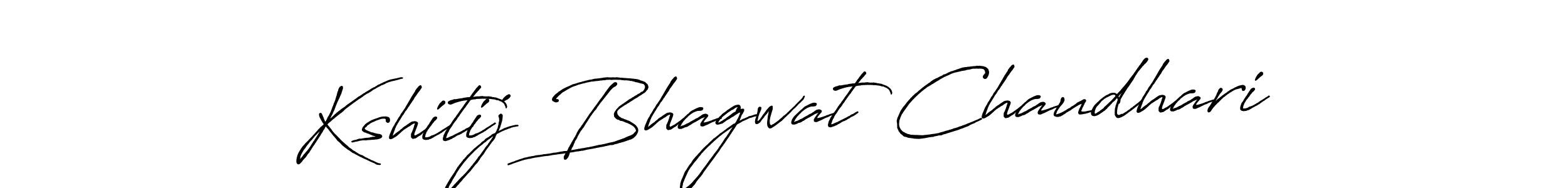 Create a beautiful signature design for name Kshitij Bhagwat Chaudhari. With this signature (Antro_Vectra_Bolder) fonts, you can make a handwritten signature for free. Kshitij Bhagwat Chaudhari signature style 7 images and pictures png