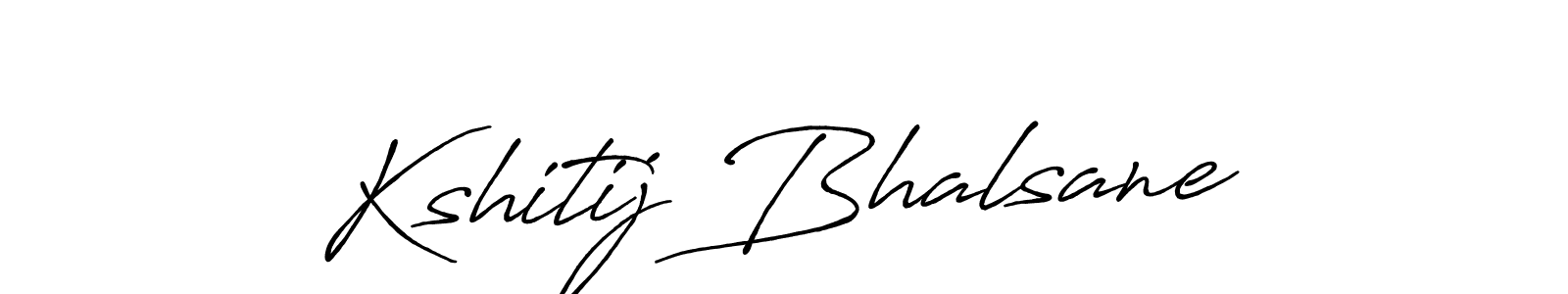 How to make Kshitij Bhalsane name signature. Use Antro_Vectra_Bolder style for creating short signs online. This is the latest handwritten sign. Kshitij Bhalsane signature style 7 images and pictures png