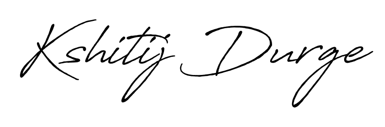 Express your personality with a custom Kshitij Durge signature crafted with Antro_Vectra_Bolder typography. Free transparent PNG download available. Kshitij Durge signature style 7 images and pictures png