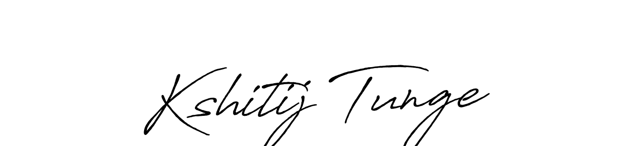 Make a beautiful signature design for name Kshitij Tunge. With this signature (Antro_Vectra_Bolder) style, you can create a handwritten signature for free. Kshitij Tunge signature style 7 images and pictures png