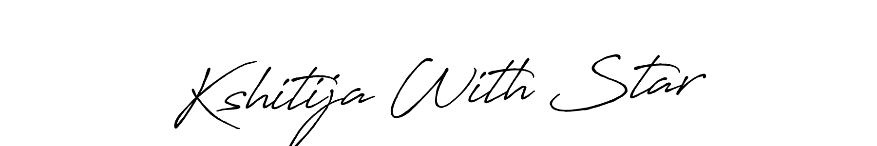 How to make Kshitija With Star signature? Antro_Vectra_Bolder is a professional autograph style. Create handwritten signature for Kshitija With Star name. Kshitija With Star signature style 7 images and pictures png