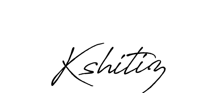 Use a signature maker to create a handwritten signature online. With this signature software, you can design (Antro_Vectra_Bolder) your own signature for name Kshitiz. Kshitiz signature style 7 images and pictures png