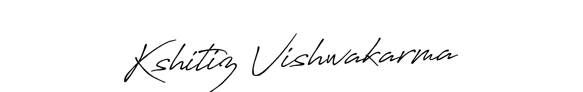 Also we have Kshitiz Vishwakarma name is the best signature style. Create professional handwritten signature collection using Antro_Vectra_Bolder autograph style. Kshitiz Vishwakarma signature style 7 images and pictures png