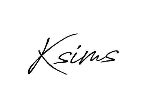 Design your own signature with our free online signature maker. With this signature software, you can create a handwritten (Antro_Vectra_Bolder) signature for name Ksims. Ksims signature style 7 images and pictures png