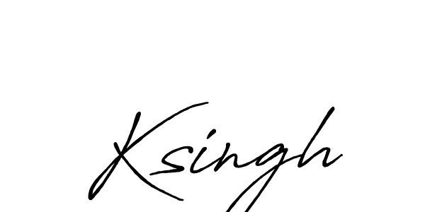 Design your own signature with our free online signature maker. With this signature software, you can create a handwritten (Antro_Vectra_Bolder) signature for name Ksingh. Ksingh signature style 7 images and pictures png