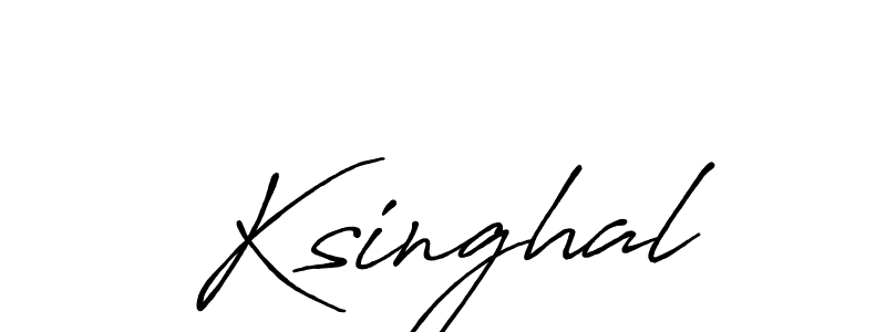 Create a beautiful signature design for name Ksinghal. With this signature (Antro_Vectra_Bolder) fonts, you can make a handwritten signature for free. Ksinghal signature style 7 images and pictures png