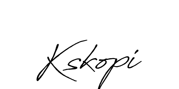 How to make Kskopi signature? Antro_Vectra_Bolder is a professional autograph style. Create handwritten signature for Kskopi name. Kskopi signature style 7 images and pictures png