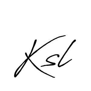 How to make Ksl signature? Antro_Vectra_Bolder is a professional autograph style. Create handwritten signature for Ksl name. Ksl signature style 7 images and pictures png