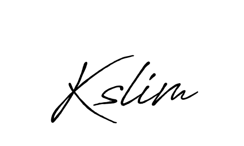 Create a beautiful signature design for name Kslim. With this signature (Antro_Vectra_Bolder) fonts, you can make a handwritten signature for free. Kslim signature style 7 images and pictures png