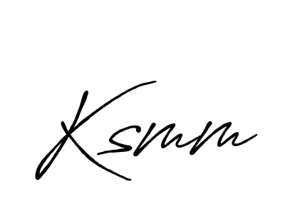 Also we have Ksmm name is the best signature style. Create professional handwritten signature collection using Antro_Vectra_Bolder autograph style. Ksmm signature style 7 images and pictures png