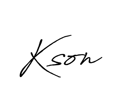 Kson stylish signature style. Best Handwritten Sign (Antro_Vectra_Bolder) for my name. Handwritten Signature Collection Ideas for my name Kson. Kson signature style 7 images and pictures png