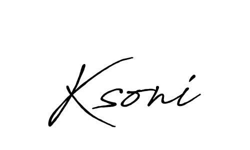 Design your own signature with our free online signature maker. With this signature software, you can create a handwritten (Antro_Vectra_Bolder) signature for name Ksoni. Ksoni signature style 7 images and pictures png