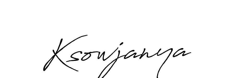 How to make Ksowjanya name signature. Use Antro_Vectra_Bolder style for creating short signs online. This is the latest handwritten sign. Ksowjanya signature style 7 images and pictures png