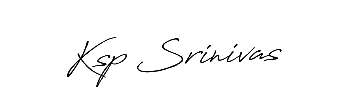 Design your own signature with our free online signature maker. With this signature software, you can create a handwritten (Antro_Vectra_Bolder) signature for name Ksp Srinivas. Ksp Srinivas signature style 7 images and pictures png