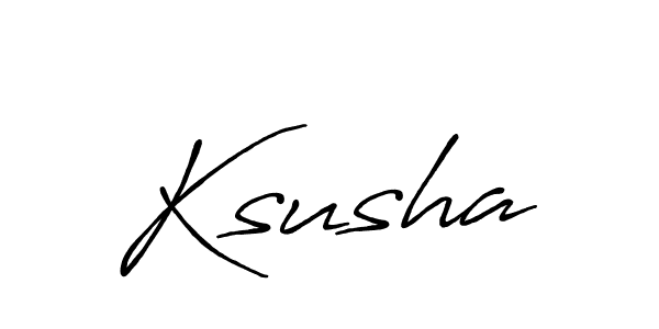 Make a beautiful signature design for name Ksusha. With this signature (Antro_Vectra_Bolder) style, you can create a handwritten signature for free. Ksusha signature style 7 images and pictures png