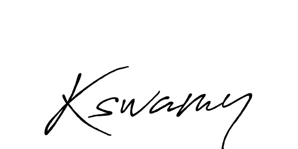 Make a beautiful signature design for name Kswamy. With this signature (Antro_Vectra_Bolder) style, you can create a handwritten signature for free. Kswamy signature style 7 images and pictures png