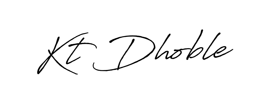 Kt Dhoble stylish signature style. Best Handwritten Sign (Antro_Vectra_Bolder) for my name. Handwritten Signature Collection Ideas for my name Kt Dhoble. Kt Dhoble signature style 7 images and pictures png