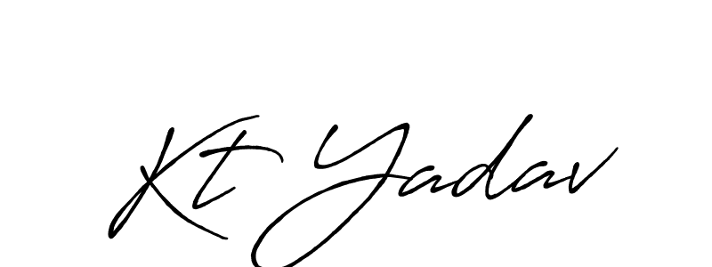 Similarly Antro_Vectra_Bolder is the best handwritten signature design. Signature creator online .You can use it as an online autograph creator for name Kt Yadav. Kt Yadav signature style 7 images and pictures png