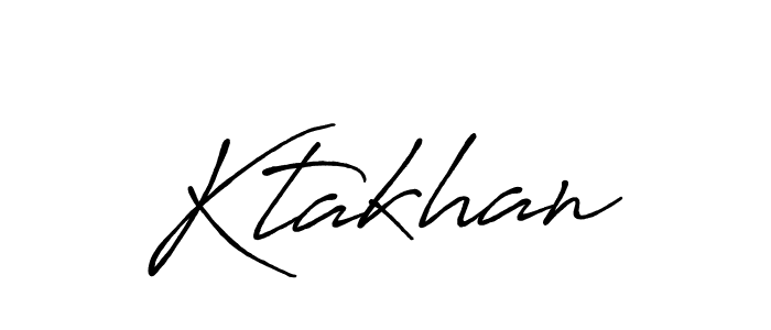 How to make Ktakhan name signature. Use Antro_Vectra_Bolder style for creating short signs online. This is the latest handwritten sign. Ktakhan signature style 7 images and pictures png