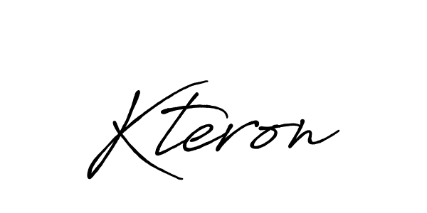 How to make Kteron signature? Antro_Vectra_Bolder is a professional autograph style. Create handwritten signature for Kteron name. Kteron signature style 7 images and pictures png