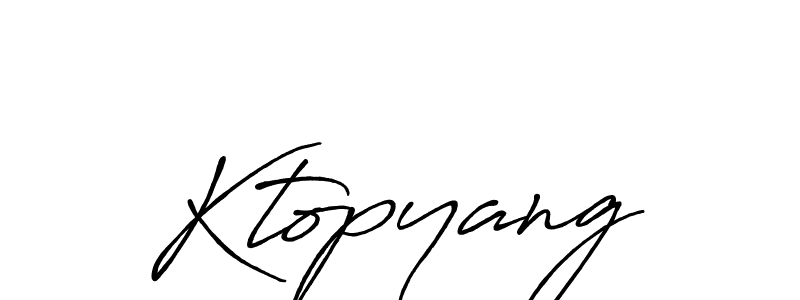 Create a beautiful signature design for name Ktopyang. With this signature (Antro_Vectra_Bolder) fonts, you can make a handwritten signature for free. Ktopyang signature style 7 images and pictures png