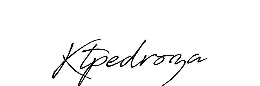 if you are searching for the best signature style for your name Ktpedroza. so please give up your signature search. here we have designed multiple signature styles  using Antro_Vectra_Bolder. Ktpedroza signature style 7 images and pictures png