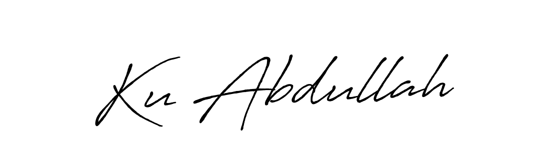 Similarly Antro_Vectra_Bolder is the best handwritten signature design. Signature creator online .You can use it as an online autograph creator for name Ku Abdullah. Ku Abdullah signature style 7 images and pictures png