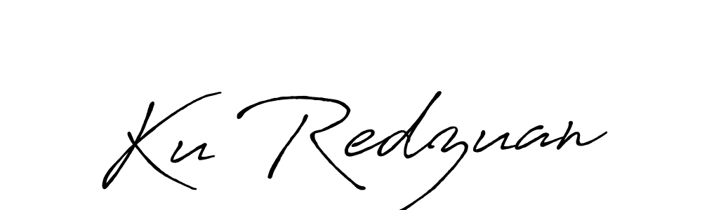 Make a beautiful signature design for name Ku Redzuan. With this signature (Antro_Vectra_Bolder) style, you can create a handwritten signature for free. Ku Redzuan signature style 7 images and pictures png
