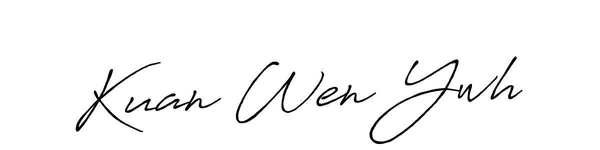 Kuan Wen Ywh stylish signature style. Best Handwritten Sign (Antro_Vectra_Bolder) for my name. Handwritten Signature Collection Ideas for my name Kuan Wen Ywh. Kuan Wen Ywh signature style 7 images and pictures png