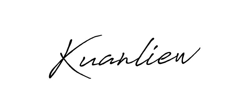 Create a beautiful signature design for name Kuanliew. With this signature (Antro_Vectra_Bolder) fonts, you can make a handwritten signature for free. Kuanliew signature style 7 images and pictures png