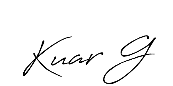 Create a beautiful signature design for name Kuar G. With this signature (Antro_Vectra_Bolder) fonts, you can make a handwritten signature for free. Kuar G signature style 7 images and pictures png