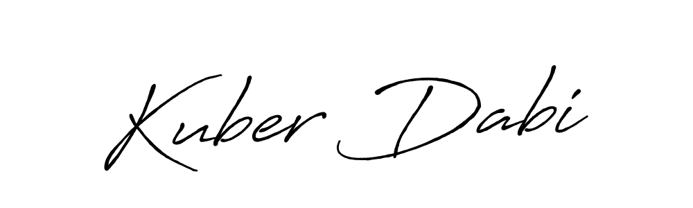 The best way (Antro_Vectra_Bolder) to make a short signature is to pick only two or three words in your name. The name Kuber Dabi include a total of six letters. For converting this name. Kuber Dabi signature style 7 images and pictures png