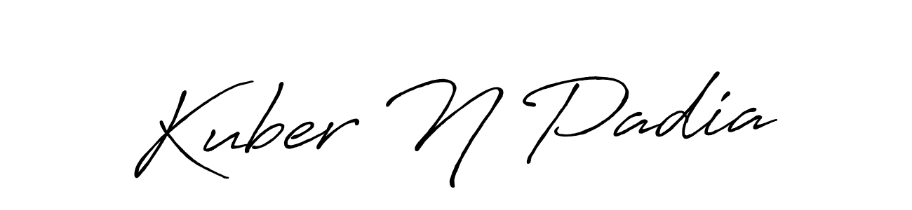 It looks lik you need a new signature style for name Kuber N Padia. Design unique handwritten (Antro_Vectra_Bolder) signature with our free signature maker in just a few clicks. Kuber N Padia signature style 7 images and pictures png