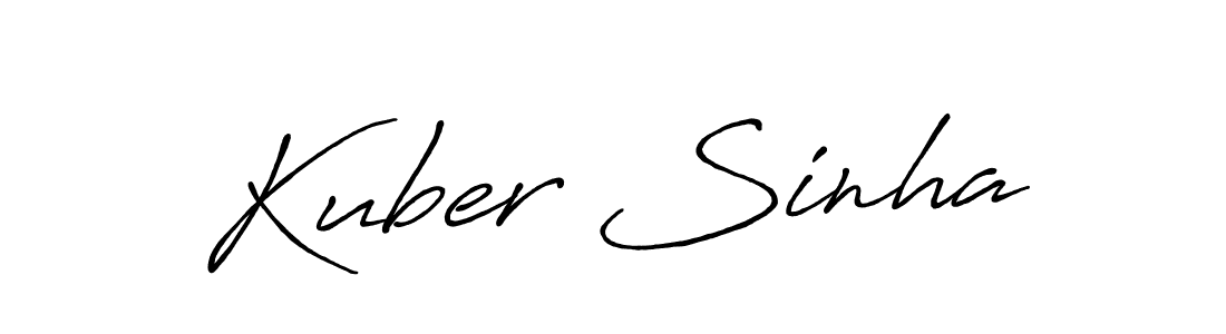 How to Draw Kuber Sinha signature style? Antro_Vectra_Bolder is a latest design signature styles for name Kuber Sinha. Kuber Sinha signature style 7 images and pictures png