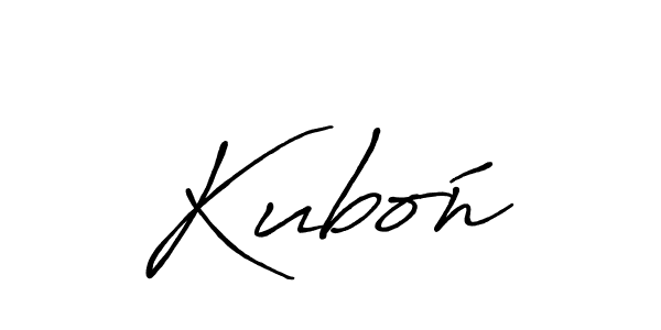 Create a beautiful signature design for name Kuboń. With this signature (Antro_Vectra_Bolder) fonts, you can make a handwritten signature for free. Kuboń signature style 7 images and pictures png
